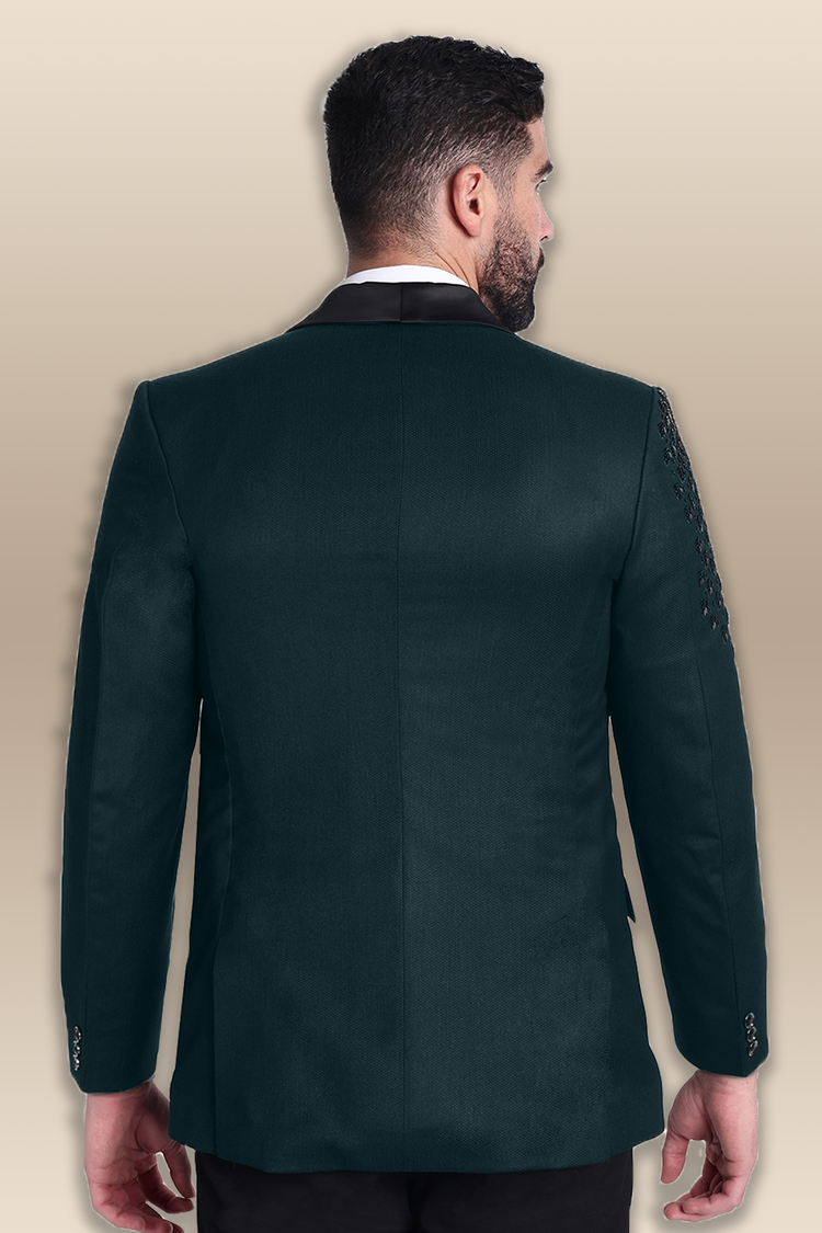 Emerald Green Embroidered Tuxedo