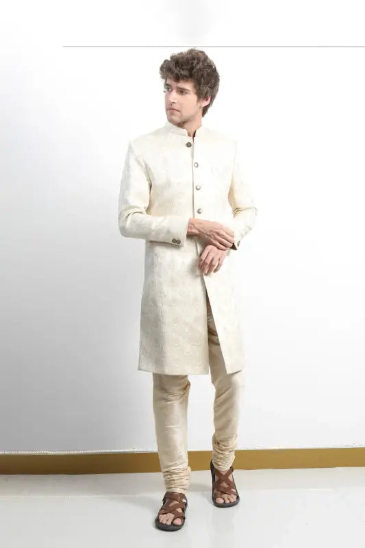 Light gold, sherwani