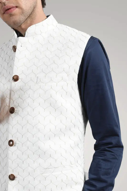 White nehru jacket