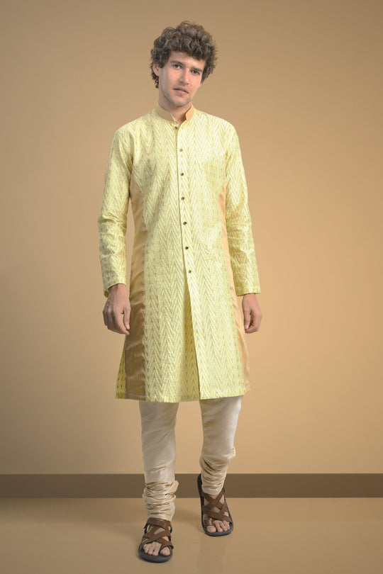 Cheveron Yellow Kurta