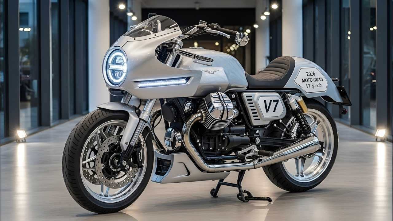 Moto Guzzi V7 2026: estilo clásico con tecnología moderna